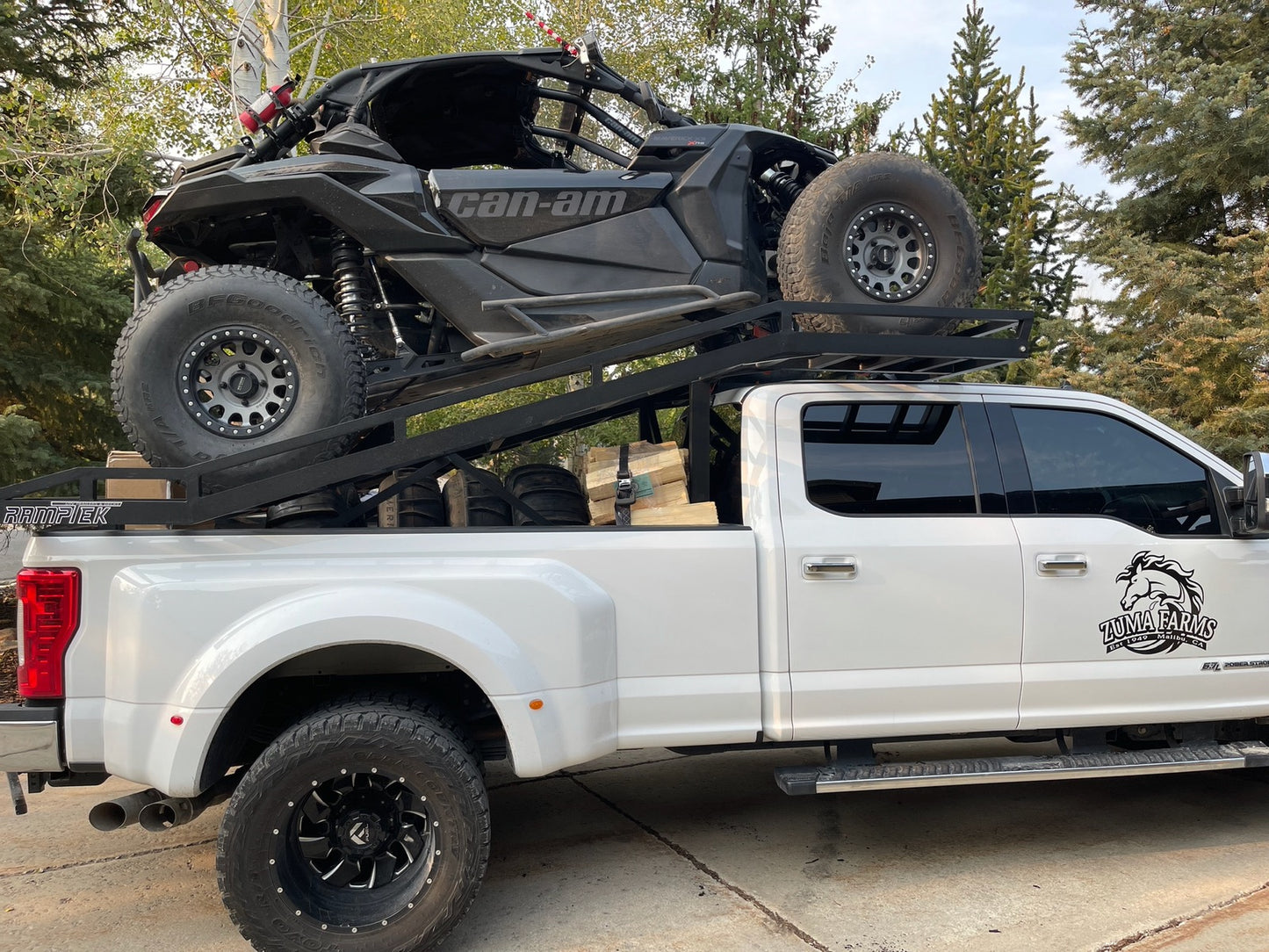 Rental 2/4 seat long bed truck deck. Fits all 8' bed length trucks (All truck makes)