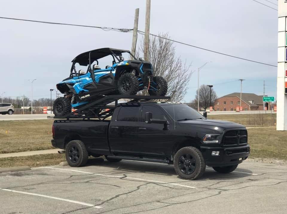 Rental 2/4 seat long bed truck deck. Fits all 8' bed length trucks (All truck makes)