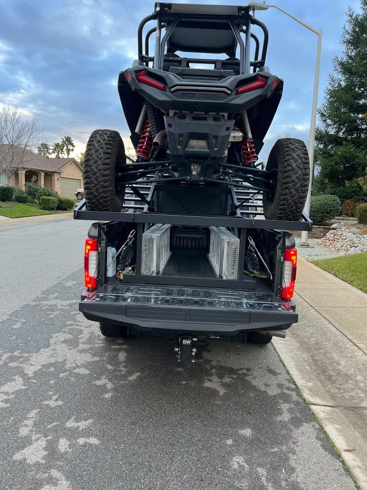 Rental 2/4 seat long bed truck deck. Fits all 8' bed length trucks (All truck makes)
