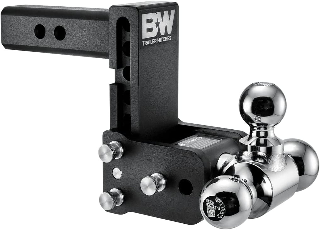 Tow & Stow Adjustable Trailer Hitch Ball Mount - Fits 2 Receiver, Tri –  Ramptek
