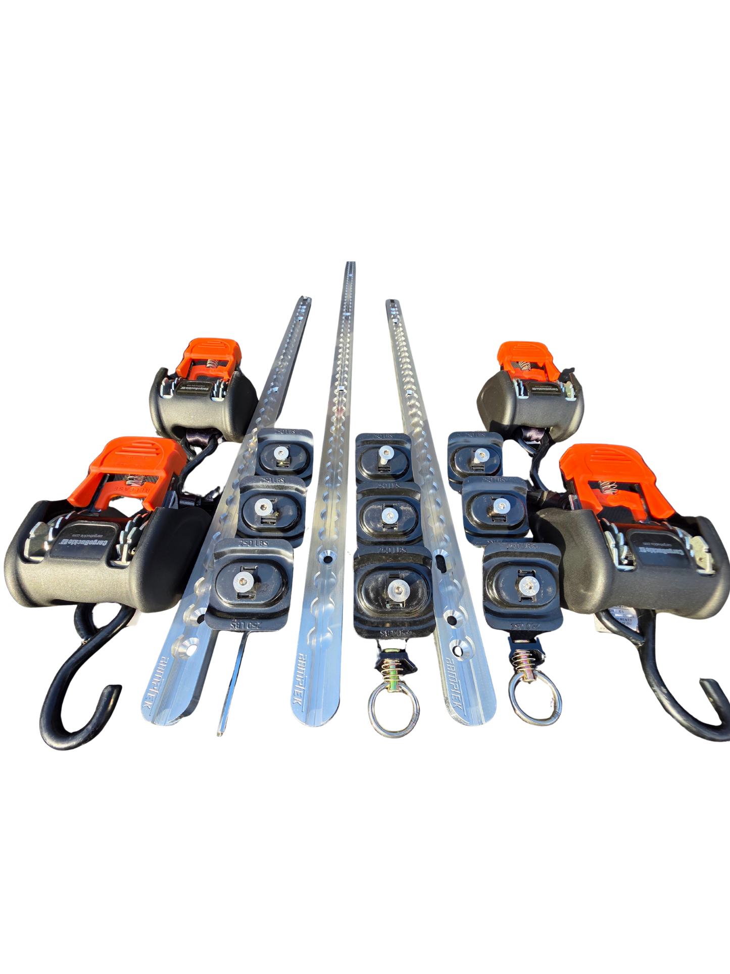 Truck bed tie down system