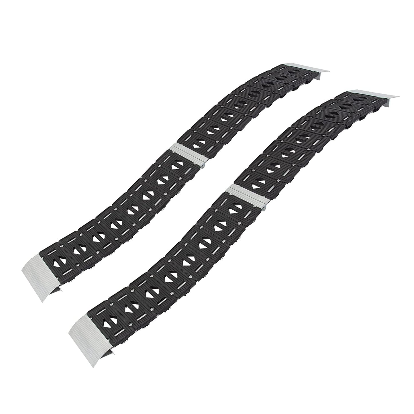 CARGOSMART 3092, Hybrid S-Curve Centerfold Ramp, for Use Easily and Safely Loading & Unloading Lawn Equipment, Motorcycles, Atvs, 750 Lb per Ramp Capacity, Black 2-Pack