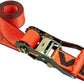 VULCAN Axle Tie down Combo Strap with Snap Hook Ratchet - 2 Inch X 114 Inch - 4 Pack - Proseries - 3,300 Pound Safe Working Load