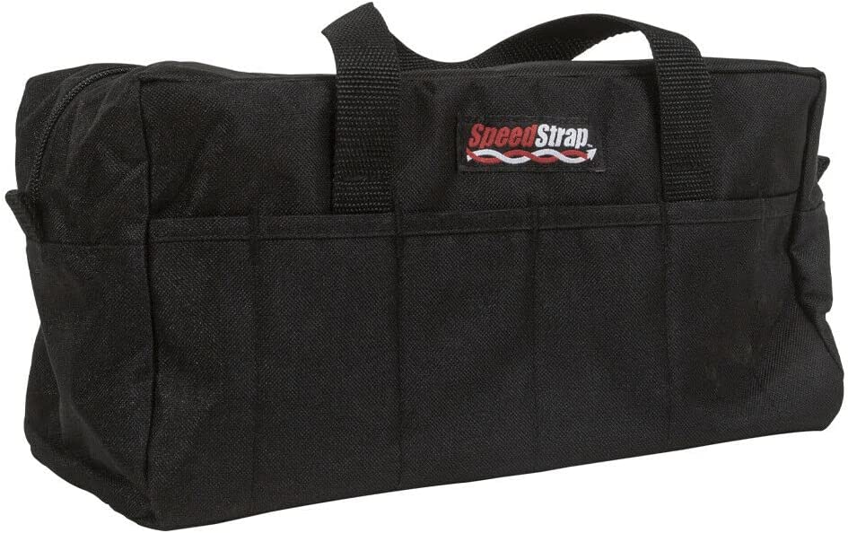 Speedstrap Essential 4,000LBS UTV 1.5" Black Ratchet Straps W/ Tire Bonnets & Storage Bag | Tie-Down Kit | Pair