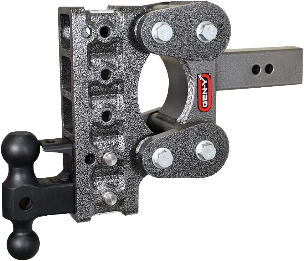 GEN-Y GH-1125 the BOSS Torsion-Flex Adjustable 7.5" Drop Hitch with GH-051 Versa-Ball, GH-032 Pintle Lock for 2.5" Receiver - 16,000 LB Towing Capacity - 1,700 LB Tongue Weight
