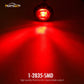 10Pcs 3/4" Inch Mini round Trailer LED Clearance and Side Marker Lights Clear Lens Grommet Mount W Bullet Plugs Sealed 3/4" Led Marker Lights for Pickup Trucks Waterproof 12V (5Amber + 5Red)