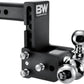 Tow & Stow Adjustable Trailer Hitch Ball Mount - Fits 2" Receiver, Tri-Ball (1-7/8" X 2" X 2-5/16"), 5" Drop, 10,000 GTW - TS10048B